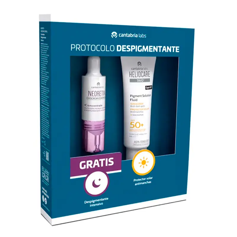 Pack Heliocare 360º Pigment Solution Fluid FPS 50 50ml + Neoretin Discrom Control Concentrate 10ml