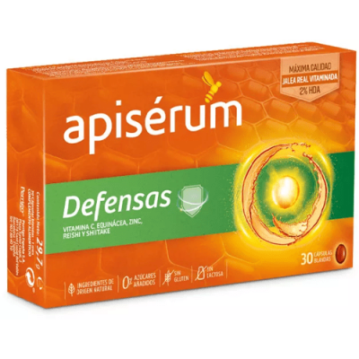Apisérum Defensas 30 Cápsulas para el sistema inmune y energía