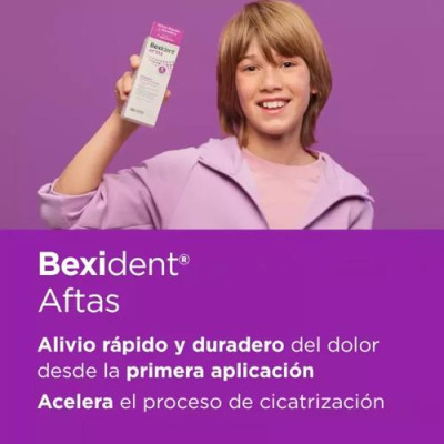 Bexident Aftas Colutorio 120ml alivia y cicatriza heridas bucales