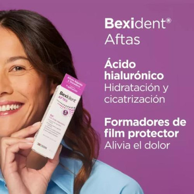 Bexident Aftas Colutorio 120ml alivia y cicatriza heridas bucales