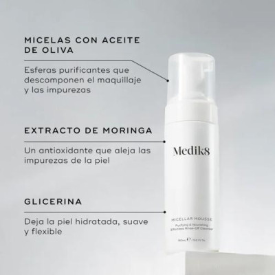 Medik8 Micellar Mousse 150 ml - Limpieza facial suave y efectiva