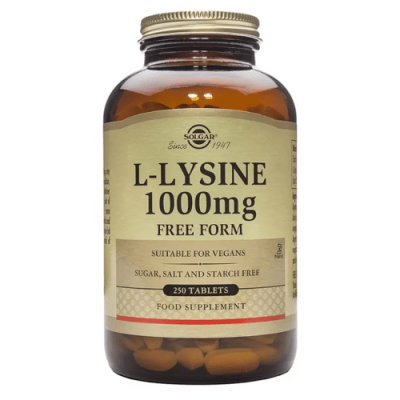 Solgar L-lisina 1000 mg – Aminoácido esencial para piel y músculo