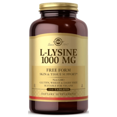 Solgar L-lisina 1000 mg – Aminoácido esencial para piel y músculo