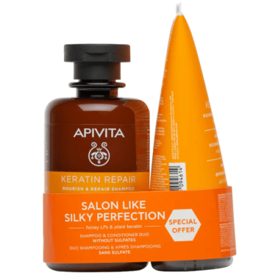 Pack Apivita Keratin Repair: Champú y Acondicionador Cabello Seco