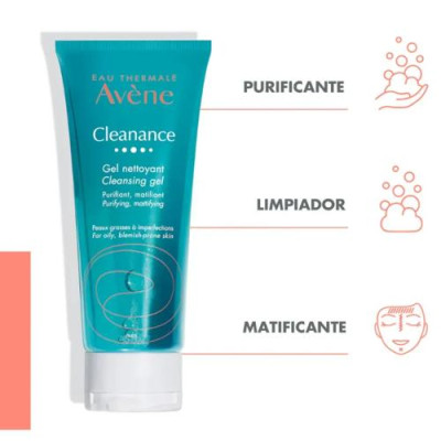 Avène Cleanance Gel Limpiador sin jabón 200 ml para piel grasa