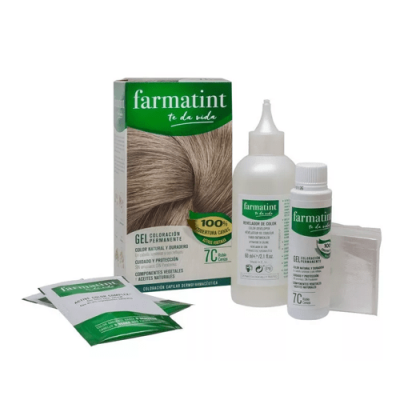 Farmatint 7C Rubio Ceniza 150ml: tinte sin amoníaco y vegetal