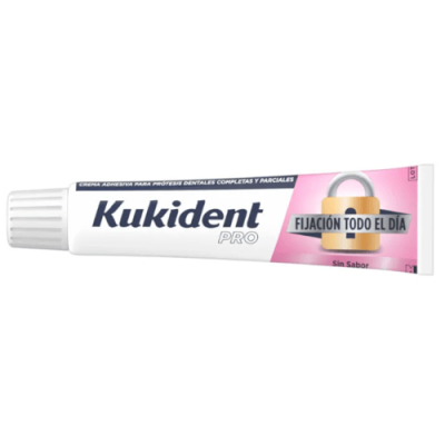 Kukident Pro Fijación Todo el Día Sin Sabor 70g para Prótesis