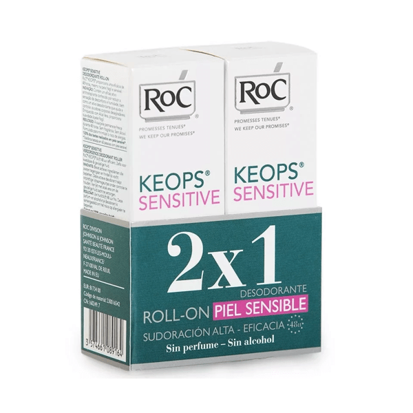 ROC KEOPS DESODORANTE ROLL-ON PIEL SENSIBLE 30MLX2PACK