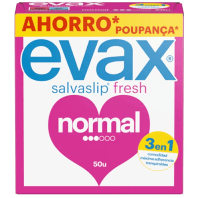 Evax Salvaslip Normal 50 uds con tacto algodón y ultra absorción