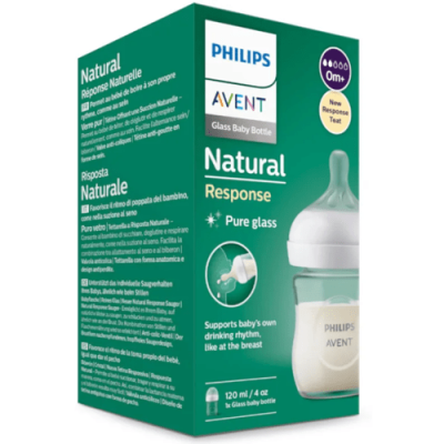 Biberón Philips Avent Natural Response Cristal 120 ml Anticólicos