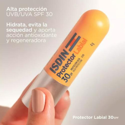 Isdin Protector Labial SPF 30, hidratante y protector solar labios