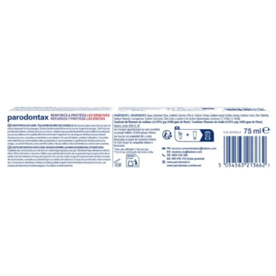 Parodontax Refuerza y Protege Dentífrico 75ml con Ácido Hialurónico