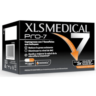 XLS Medical Pro 7 Captagrasas 180 Cápsulas | Pérdida de Peso