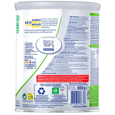 Nestlé NAN Confort Total 800gr, leche para cólicos y estreñimiento