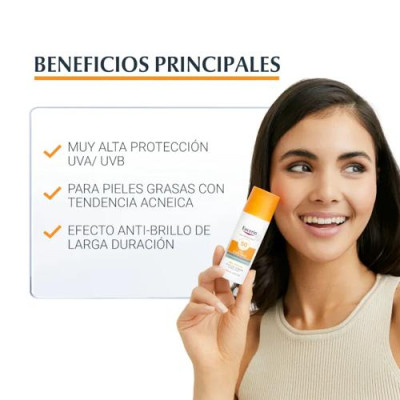 Eucerin Oil Control Gel-Crema Solar FPS 50+ para piel grasa 50ml