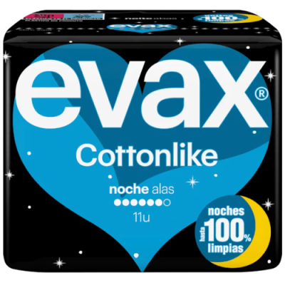 Evax Cottonlike Noche Compresas Alas 11 uds - Protección nocturna