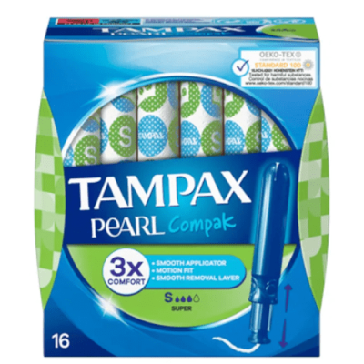 Tampax Pearl Compak Super 16uds - Tampones para flujo abundante