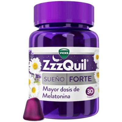 ZzzQuil Sueño Forte Melatonina 30 Gummies para Dormir Mejor