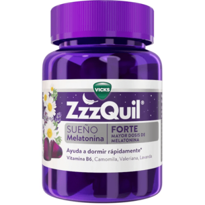ZzzQuil Sueño Forte Melatonina 30 Gummies para Dormir Mejor