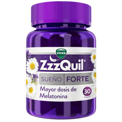 ZzzQuil Sueño Forte Melatonina 30 Gummies para Dormir Mejor