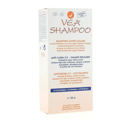 Vea Champú Anti-Caspa 125 ml con Vitamina E y Zinc, sin perfume