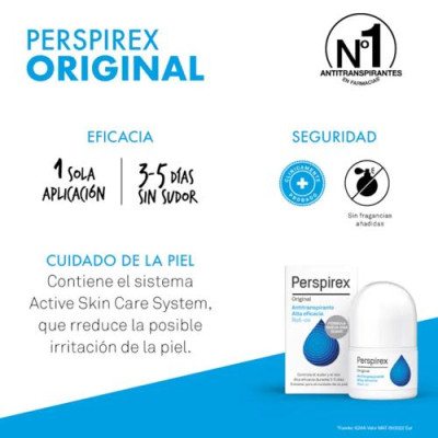 Perspirex Axilas Roll-on 20ml, desodorante para sudoración excesiva