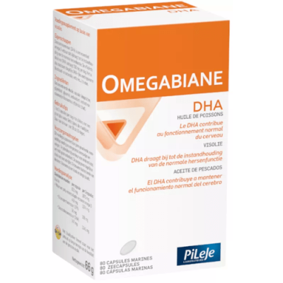 Pileje Omegabiane DHA 80 cápsulas, omega-3 para cerebro sano