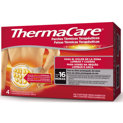 Thermacare Lumbar/Cadera 4U - Parche térmico alivia dolor lumbar