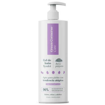 Green Cornerss Gel de Baño de Arroz Púrpura 400ml sin jabón