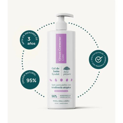 Green Cornerss Gel de Baño de Arroz Púrpura 400ml sin jabón
