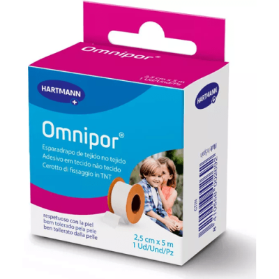 Omnipor Esparadrapo Papel Suave 5mx2,5cm para heridas
