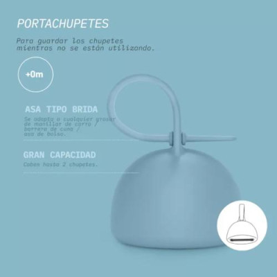 Suavinex Portachupetes Essence Azul de Silicona para 2 chupetes
