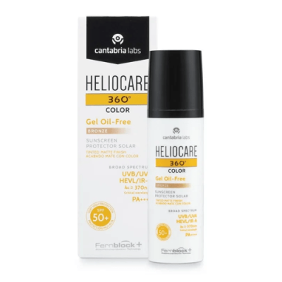 Heliocare 360 Color Gel Oil Free Bronze SPF50+ para piel grasa