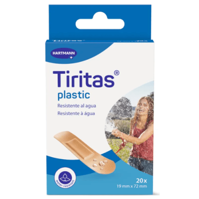 Tiritas Plastic 20 uds: resistentes al agua e hipoalergénicas