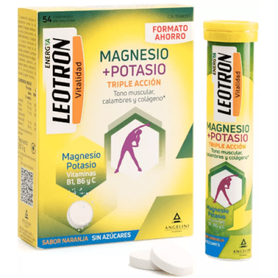 Leotron Magnesio + Potasio 54 Comprimidos para músculos y huesos