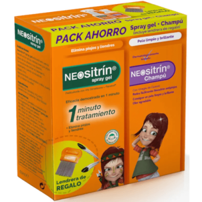 Neositrín Spray Gel 60ml + Champú 100ml Pack Antipiojos Eficaz