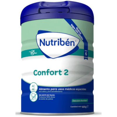 Nutribén Confort 2 800g: Alivio de cólicos y estreñimiento bebé