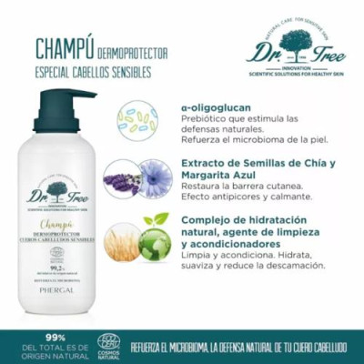 Champú Dr. Tree Eco para cueros cabelludos sensibles 400ml