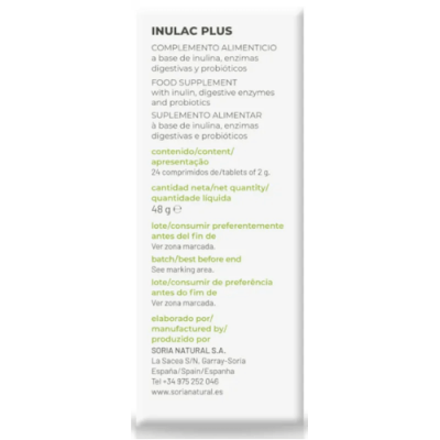 Soria Natural Inulac Plus 24 Comprimidos para la Digestión Sana