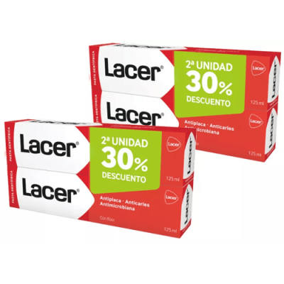 Lacer Pasta Dental Duplo Pack 125 ml - Anticaries y Encías Sanas