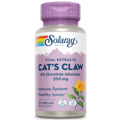 Solaray Uña de Gato 30 Cápsulas para defensas y articulaciones