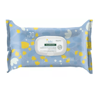 Klorane Toallitas 70 Unidades | Cuidado suave para bebés