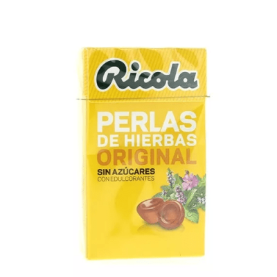 Ricola Perlas Sin Azúcar Hierbas Suizas 25g para la garganta