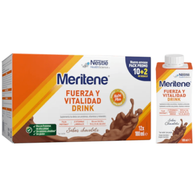 Meritene Drink Fuerza y Vitalidad Chocolate 12x180 ml