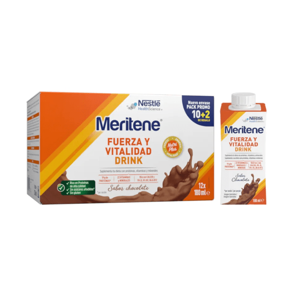 MERITENE DRINK 10+2 CHOC 4 12X180ML