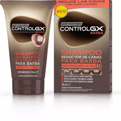 Champú para Barba que Elimina Canas Gradualmente y Recupera Color