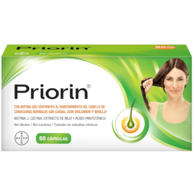 Priorin Cápsulas Anticaída 60 uds | Fortalece y cuida tu cabello