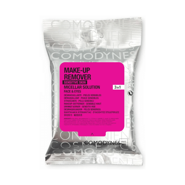 COMODYNES MAKE UP REMOVER SENSITIVE SKIN 20 TOALLITAS