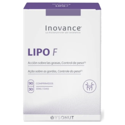 Inovance Lipo F 90 Comprimidos - Quemagrasas con Plantas y Zinc