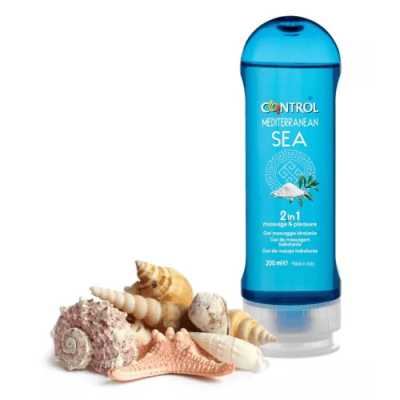 Control Gel Masaje 2 en 1 Mediterranean Sea 200ml para Placer